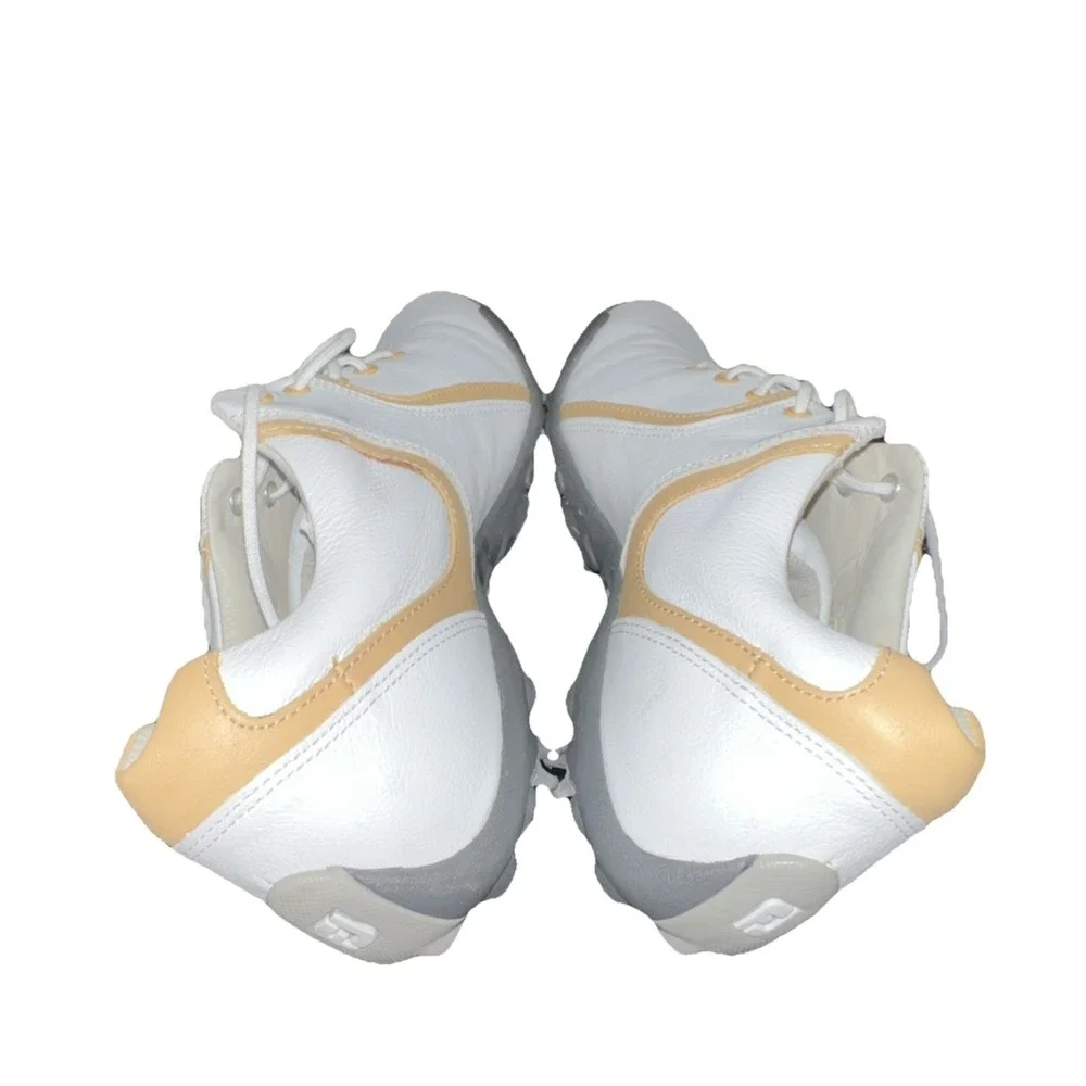 6N8/FootJoy Lopro Collection Men's Leather Golf Shoes White Beige 7M 97066